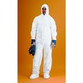 Keystone Adjustable Cap Co KeyGuard Coverall/Bunny Suit, Attached Hood & Boots, Zipper Front, White, 2XL, 25/Case CVL-KG-B-2XL